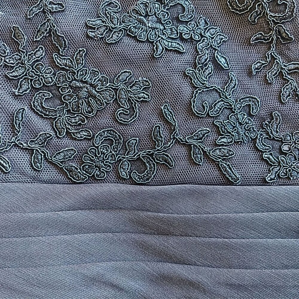 JADE BY JASMINE Iron Gray Alencon Lace Illusion Bodice MOB Gown J165012X Size 18 - Picture 2 of 10